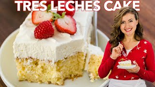 Easy Tres Leches Cake Recipe  Three Milk Cake [upl. by Gennifer]