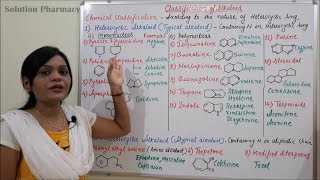 Class 49  Alkaloid Part 05  Types of Alkaloids  Classification of Alkaloids Parts 03 [upl. by Yentterb]