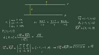 7 Distancia entre dos rectas paralelas en R3 [upl. by Yasdnyl]