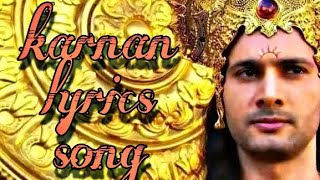 mahabharatham karnan sad lyrics song  Mahabharatham serial karnan Tamil lyrics song [upl. by Ytsanyd]