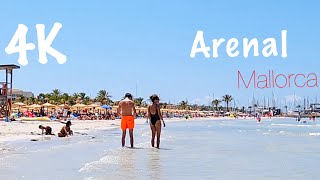 4K⛱Arenal Beach Playa de Palma Mallorca 2021August [upl. by Iaw709]