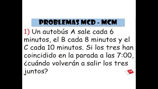 problema 1 MCD MCM [upl. by Imij179]