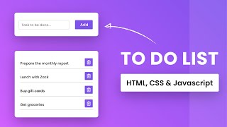 To Do List With Javascript  Step by Step Javascript Project [upl. by Theresina882]