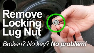 Remove a wheel locking lug nut with no key [upl. by Harri]