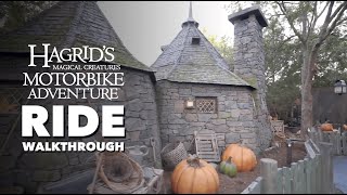 Hagrids Magical Creatures Motorbike Adventure Full Queue Walkthrough [upl. by Alag]