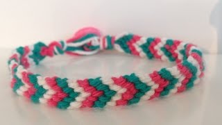 DIY Chevron vriendschapsarmbandje knopen rustige uitleg [upl. by Cohbert359]