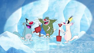 हिंदी Oggy and the Cockroaches ⛄❄ SNOW TIME ❄⛄ Hindi Cartoons for Kids [upl. by Atcele49]