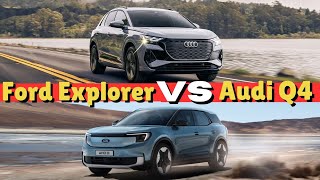 Ford Explorer RWD Long Range VS Audi Q4 e tron Sportback 40 [upl. by Alistair]