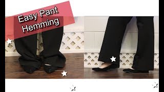 Super Simple Way to Shorten Dress Pants that are too Long  DUCKINYELLOW [upl. by Gerstein]