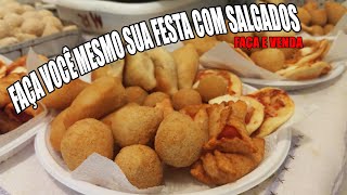 SALGADOS EM FESTA DE ANIVERSÃRIO PARA 40 PESSOAS  RECEITAS DA ROSA [upl. by Anaujait858]