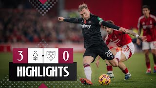 Nottingham Forest 30 West Ham  Premier League Highlights [upl. by Etterraj]