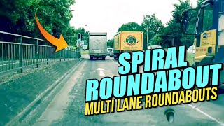 Spiral Roundabout  Multi Lane roundabouts UK [upl. by Mastat]