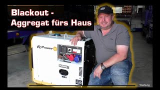 Blackout Notstrom Aggregat fürs Haus  ITC Power Diesel 8 KVA DG7800SE T 230 amp 400 [upl. by Pacificia1]