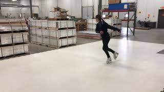 Figure Skating on KwikRink V synthetic ice [upl. by Phineas]