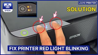 Epson L3210 Fix Printer Red Light Blinking [upl. by Gabel]