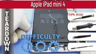 Apple iPad mini 4 2015 A1538 A1550 📱 Teardown Take apart Tutorial [upl. by Gorrono]