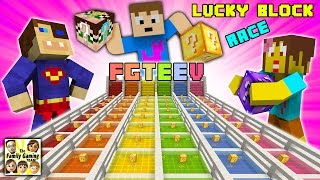 FGTEEV Minecraft Lucky Block Race 1 We Are Such Cheaters amp Moms a Noob Mod MiniGame [upl. by Atnomed871]