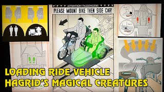 How to load the ride vehicle at Hagrid’s Magical Creatures Motorbike Adventure [upl. by Artenehs672]