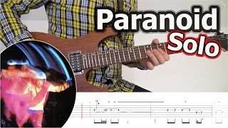 Black Sabbath  Paranoid Guitar Solo Tutorial  Slowed Down  Tabs [upl. by Lipkin951]