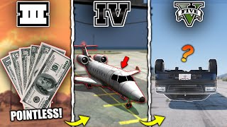 Features That Make ZERO SENSE in GTA GAMES GTA 3 → GTA 5 [upl. by Noli]