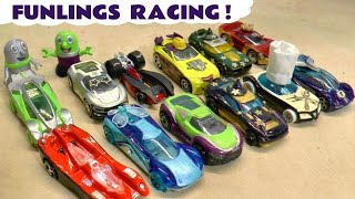 Funlings Cars Racing Challenge with Toy Cars [upl. by Atiuqer]