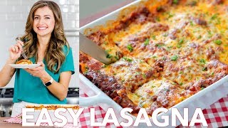 Beef Lasagna Recipe  Easy Dinner   Natashas Kitchen [upl. by Wexler]