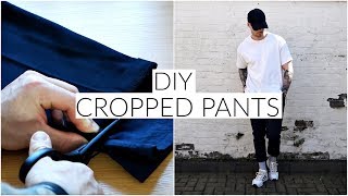 EASY DIY CROPPED PANTS TUTORIAL  Mens Fashion  Daniel Simmons [upl. by Loretta]