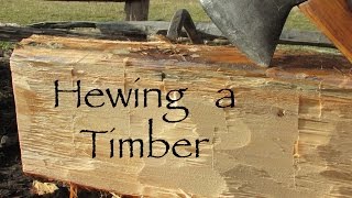 Hewing for Homesteaders Hewing a Five Inch Timber [upl. by Nnaitsirk]