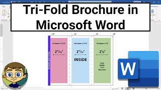 Make a Trifold Brochure in Word [upl. by Felicia]