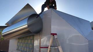 ENCLOSED TRAILER REBUILD NEW SIDING ONE PIECE ROOF INSULATED INTERIOR AND ADDED JACKS AT THE BACK [upl. by Neellek]