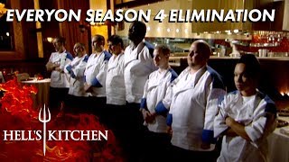 Every Season 4 Elimination On Hells Kitchen [upl. by Maxwell]