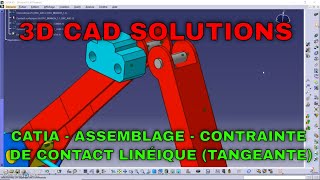 CATIA V5  Assemblage  contrainte de contact linéique tangence  Tutoriel [upl. by Inirt]