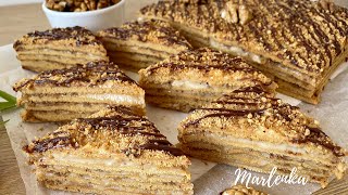 🐝MARLENKA🐝  diós házi MARLENKA recept🍯✨  BebePiskóta [upl. by Adnovaj]