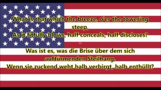 Nationalhymne der USA  Das sternenbesetzte Banner ENDE Text [upl. by Gabrielli]