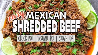 Easy Crockpot Mexican Shredded Beef [upl. by Desi655]