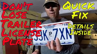 Never Lose A Trailer License Plate Again With This Tip [upl. by Masson]