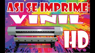 COMO SE IMPRIME UN VINIL HD IMPRESION EN PLOTTER ECOSOLVENTE [upl. by Assiram]