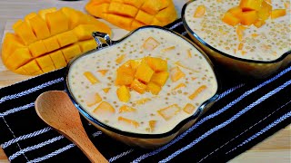 Mango Tapioca Recipe I Mango Sago Dessert l How to make Mango tapioca [upl. by Elda982]