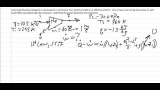 Thermodynamics Worked example Compressor [upl. by Lennon]