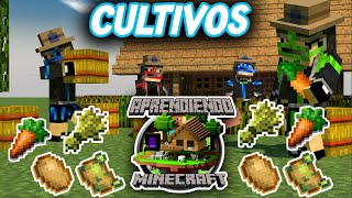 COMO HACER CULTIVOS FACIL EN MINECRAFT PARA PRINCIPIANTES  APRENDIENDO MINECRAFT 2 [upl. by Haeel26]