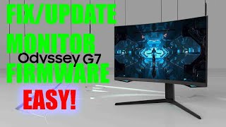 Samsung Odyssey G5 G7 G9 How to fix USB firmware update for monitor samsung firmware [upl. by Adnema]