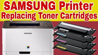 How to Replace Toner Cartridges on Samsung Color Laser Printer [upl. by Negroj]