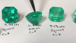 Examples of high quality and low quality emerald gemstones [upl. by Battista]