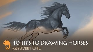 10 Tips to Drawing Horses [upl. by Ellehc]