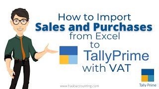 How to Import Data From Excel To Tally Prime  Import Sales and Purchases with VAT [upl. by Yeliab]