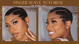 FINGER WAVE TUTORIAL FOR SHORT HAIR  GABRIELLA ELENA [upl. by Suoilenroc496]