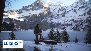 Oeschinensee en hiver  Le plus beau lac de montagne des Alpes [upl. by Hurless189]