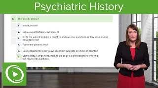 Psychiatric History The Clinical Interview – Psychiatry  Lecturio [upl. by Brazee322]