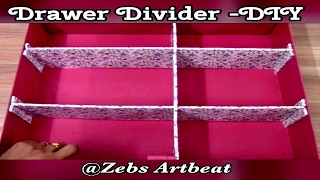 Drawer Divider  DIY  Organizer [upl. by Kcirddahc43]