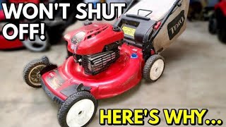 Howto Fix A Lawn Mower That Wont Shut Off [upl. by Siward]